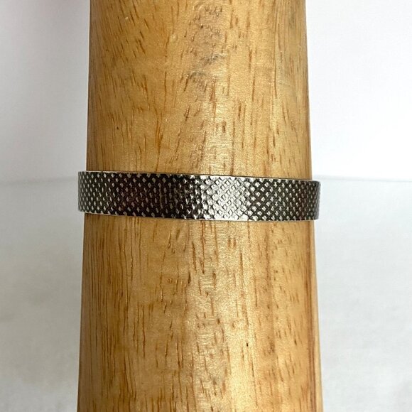 Oxidized Sterling Silver 925 Artisan A&M 10.5MM Textured Cuff Bracelet Sz 7.5" - Picture 12 of 16